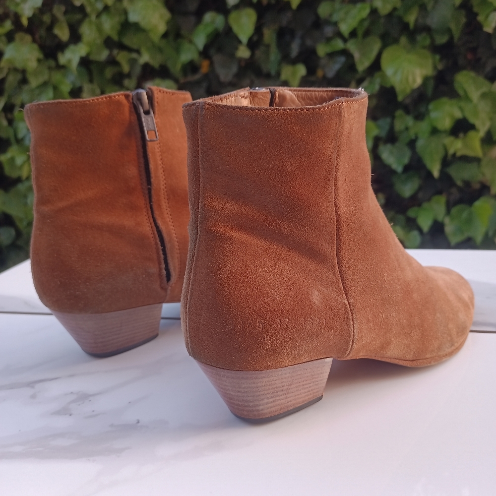 Woman by Common Projects Tan Brown Suede Ankle Boots 3345 37 3621